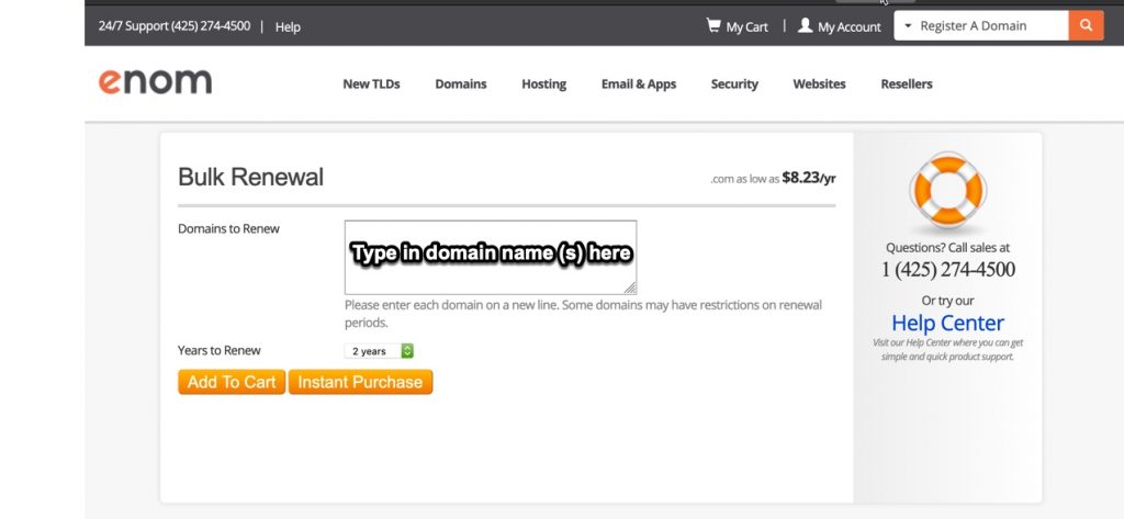 How to Renew a Domain in eNomCentral – InMotion Hosting Support Center