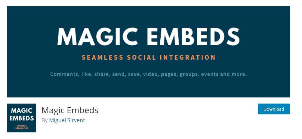 Embed Facebook sections on to your WordPress page