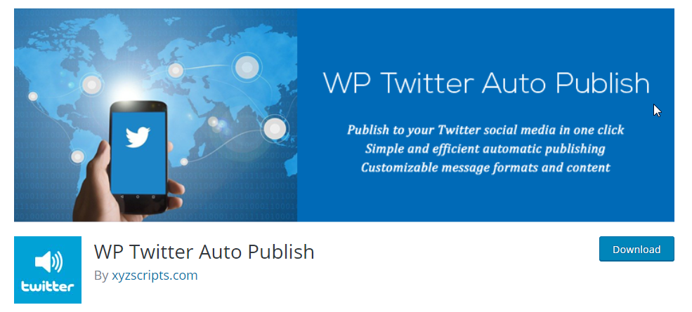 Automatically publish new wordpress content to twitter