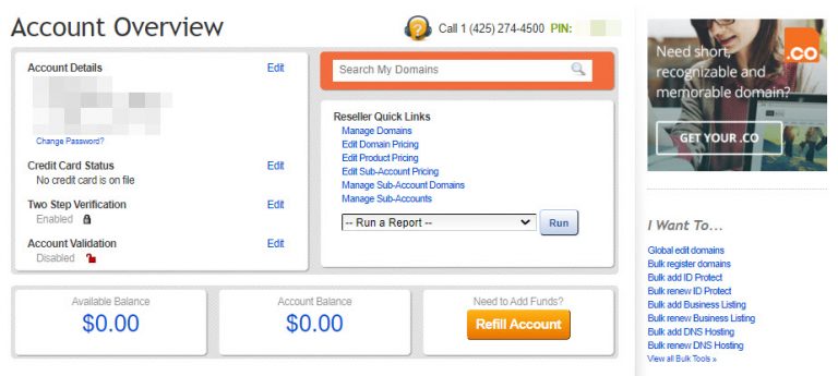 How to Add Credit to Your eNom Account | InMotion Hosting