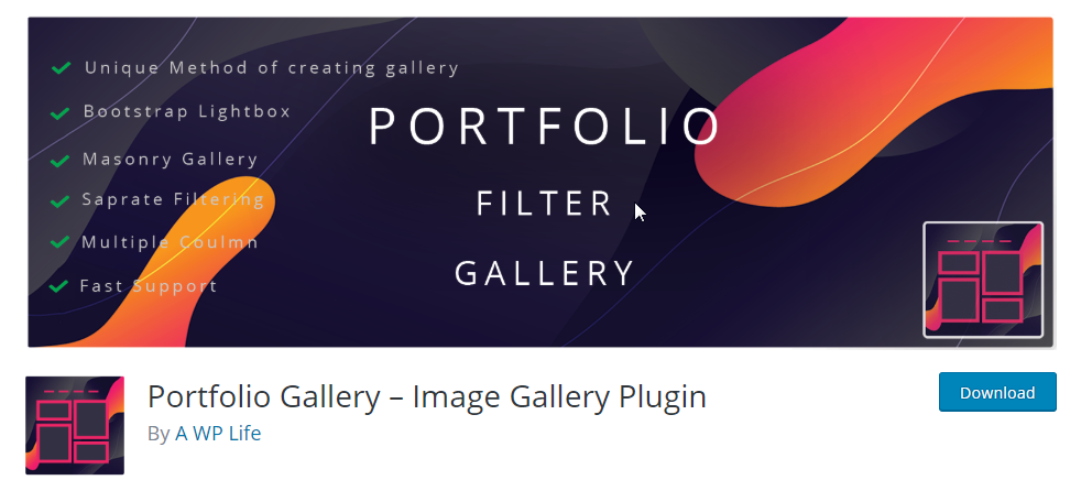 free portfolio plugin for wordpress