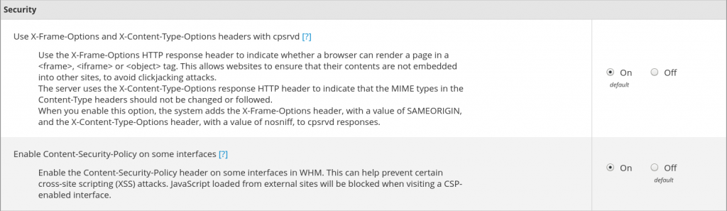 How to secure cPanel with security HTTP headers