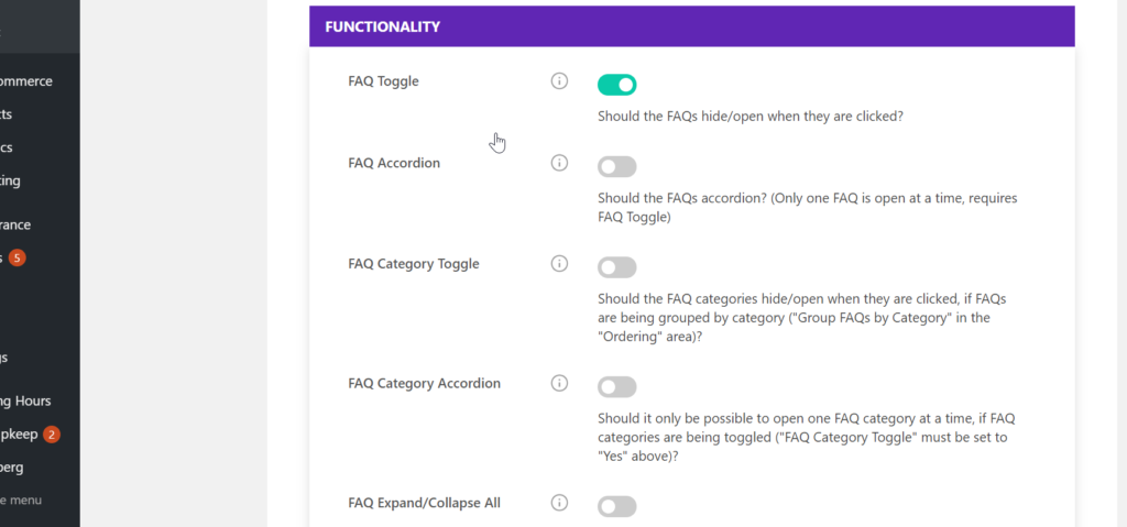 Ultimate plugin settings