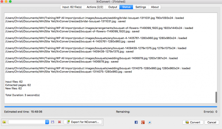 XnConvert Status