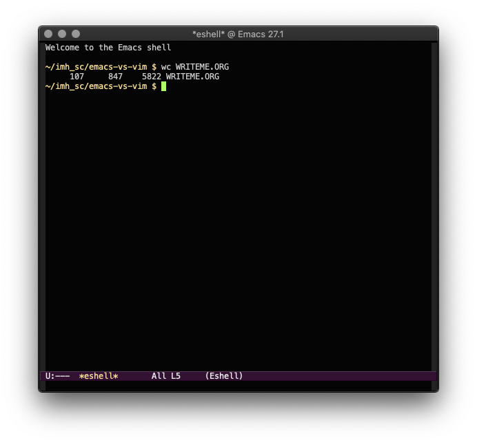 The Emacs shell.