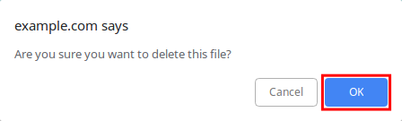 confirm delete backup