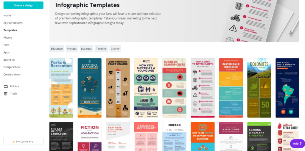 canva for wordpress inforgraphics