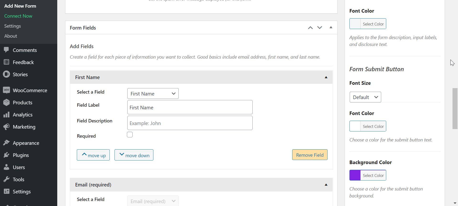 create constant contact form