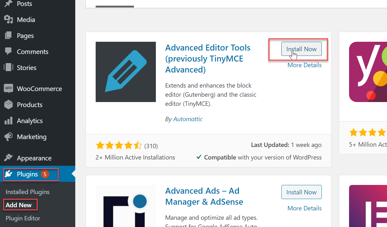 Install and Use the Advanced Editor Tools WordPress Plugin