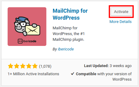 install mailchimp plugin