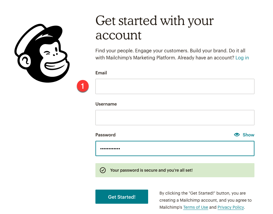 creating a mailchimp account