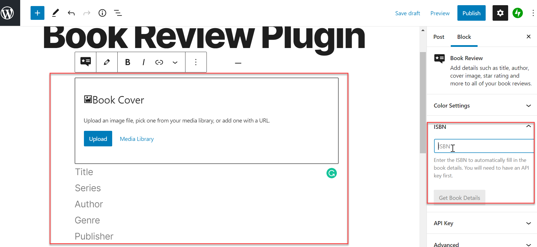 Using the WordPress Book Review Plugin Block