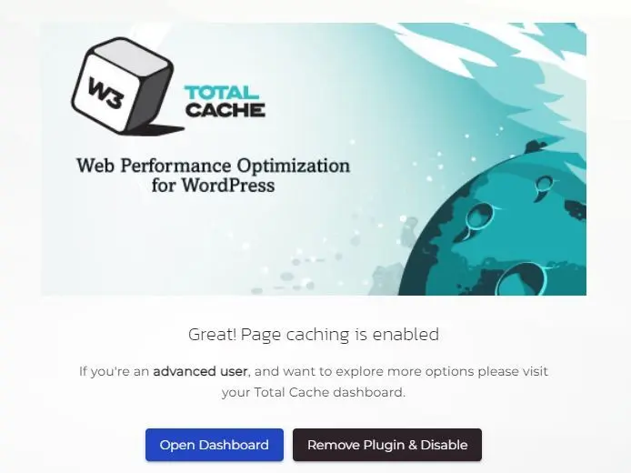 Accessing W3 Total Cache in Platform i