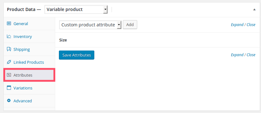 Variable Product Attributes