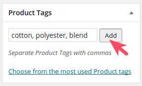 Add Mulitple WooCommerce Product Tags