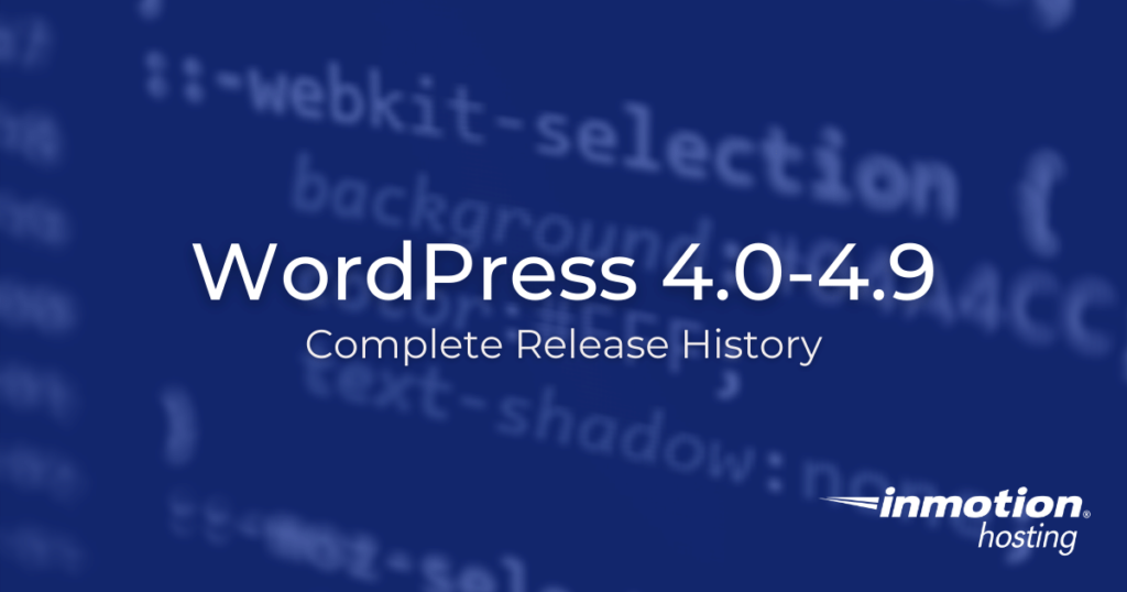 wordpress 4 release history