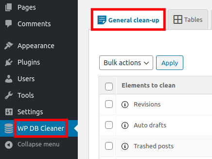 General Database Cleanup