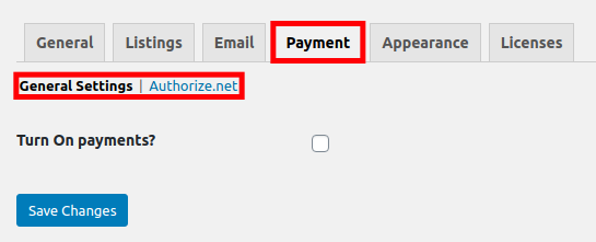 Adjust Payment Settings for the Business Listings Plugin