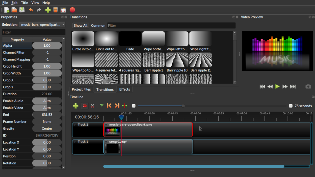 OpenShot video editor