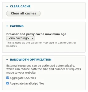 Drupal performance optimization settings