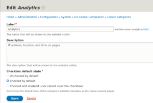 Create cookies for GDPR Compliance in Drupal