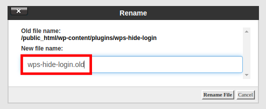 Renaming WPS Hide Login Plugin