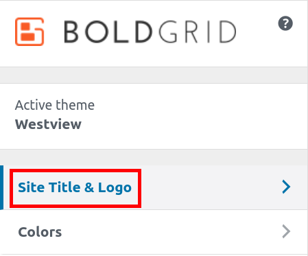 Updating your Site Title & Logo with the BoldGrid Customizer