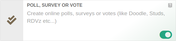 Poll, Survey or Vote Dolibarr Module Enabled