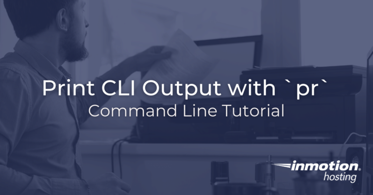 Print Command Line Output With pr Power
