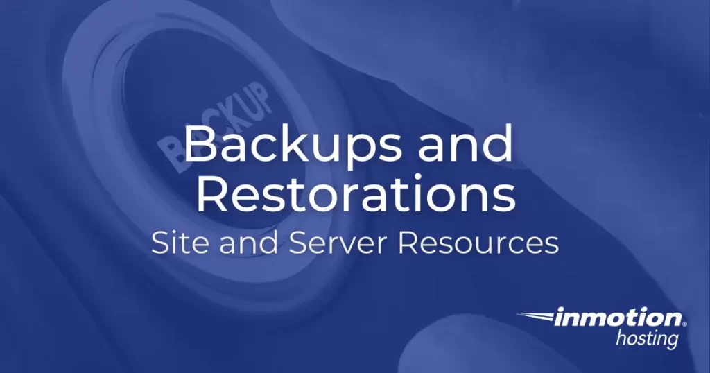 Backups and Restorations Title Image.