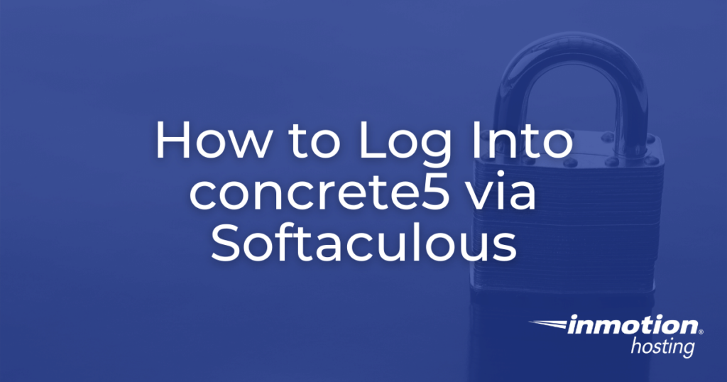 log into concrete5 via softaculous hero image