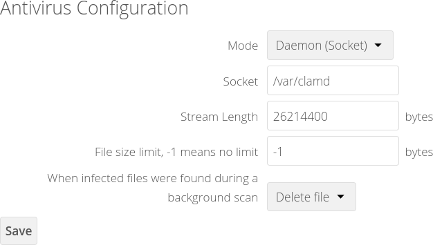 ownCloud Antivirus with ClamAV