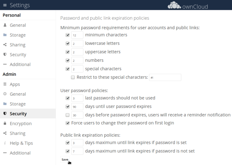 Quickly Add a Password Policy in ownCloud (1 Minute) | InMotion Hosting