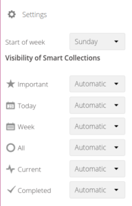 ownCloud Tasks Settings