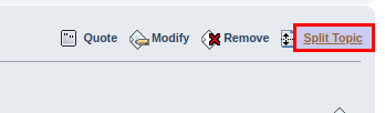 Click the split topic button