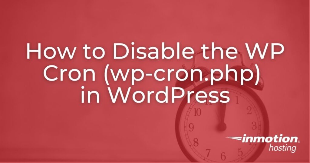 Disable the WP Cron in WordPress header image