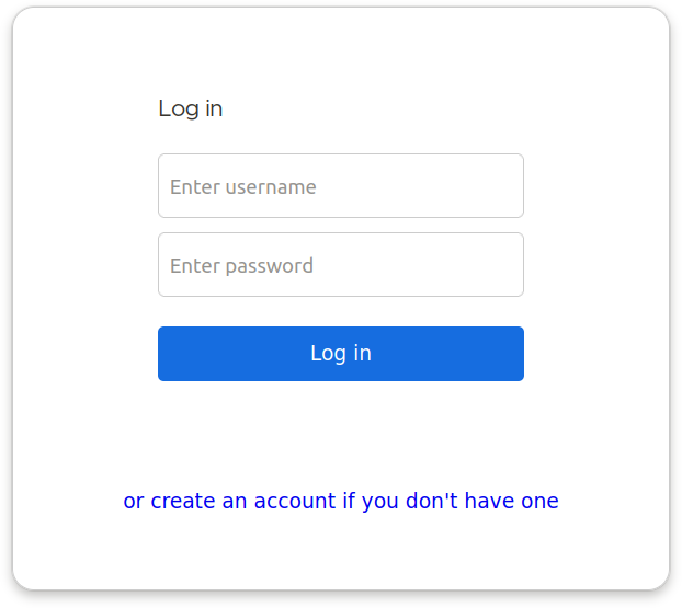 Focalboard login page