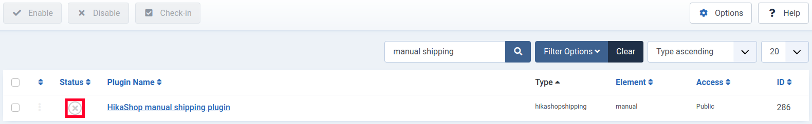Activate Manual Shipping in HikaShop