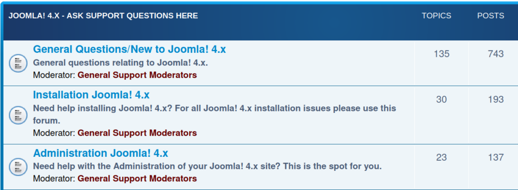 Joomla! 4.X Official forum