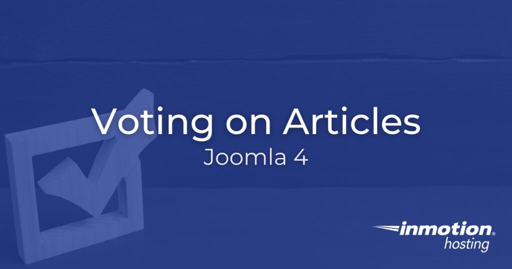 Voting on Articles - Joomla 4