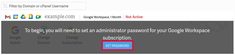 Set Google Workspace Password
