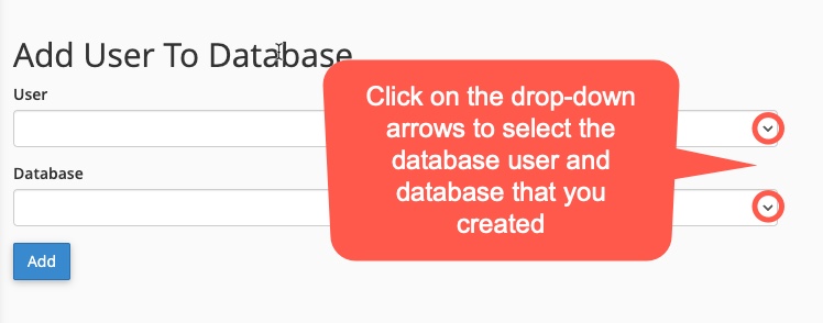 Assign user to the database