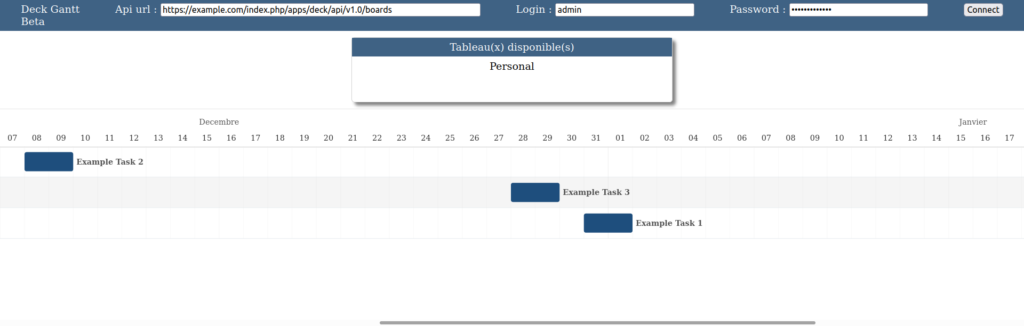 Kanban board as a gantt chart