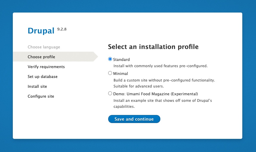 Select Installation profile