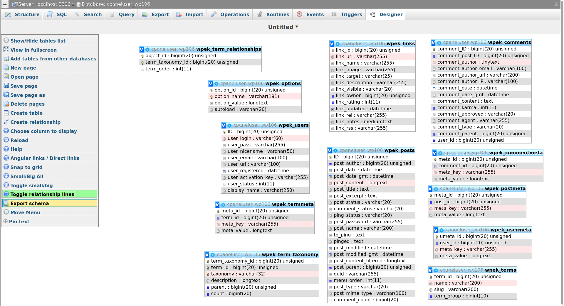 Create a Database Diagram in phpMyAdmin | InMotion Hosting