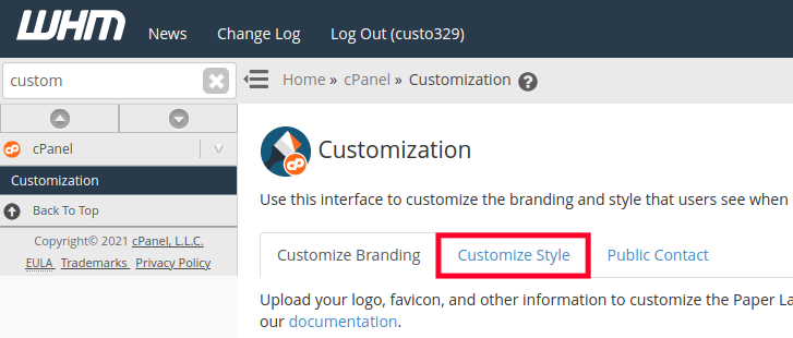 White Label Branding - Customize cPanel Style