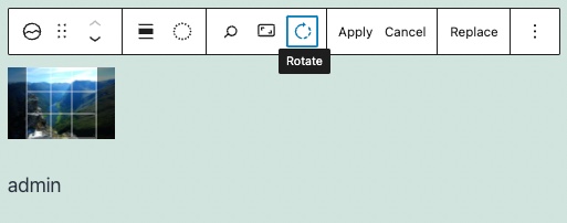 Rotate options for site icon block