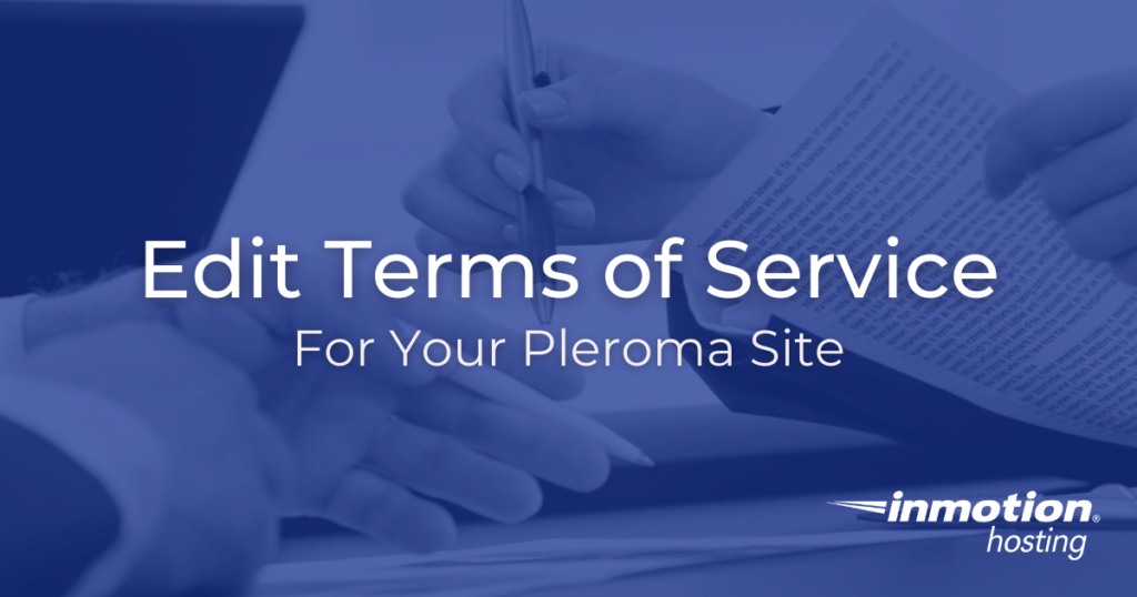 Edit terms of service for Pleroma site
