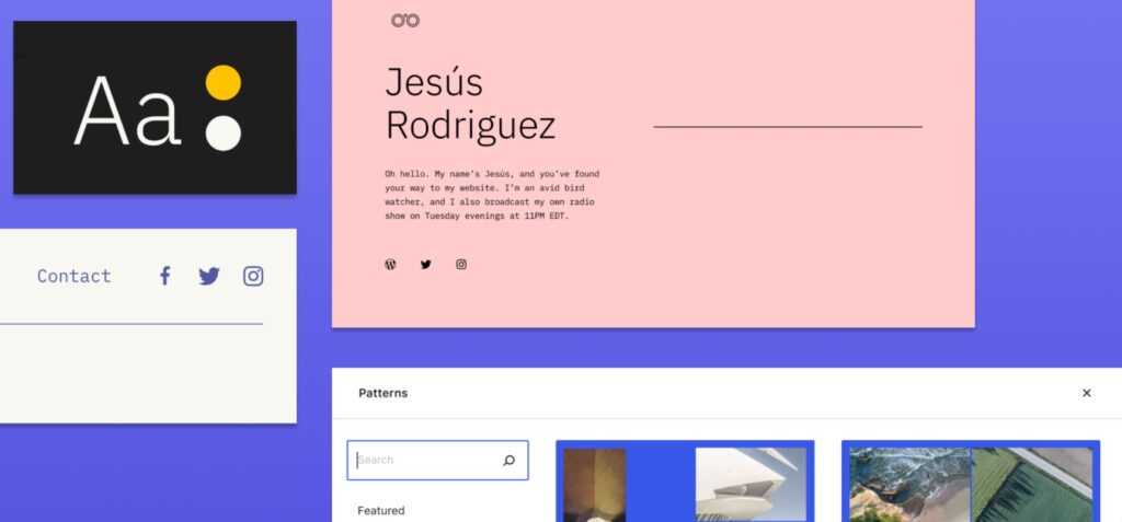 WordPress 6.0 will have a heavy focus on patterns and expand their usability as the main tool to use when building sites and pages. 