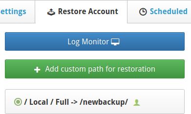 Choose a CWP backup to restore